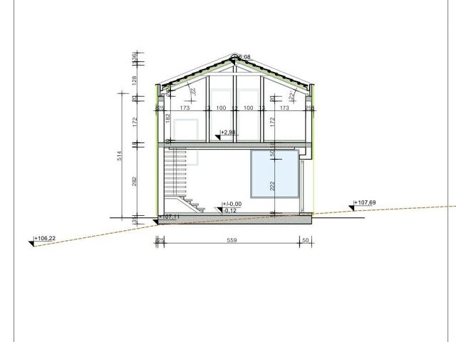 Půdorysy 4 – dům Samostatně stojící dům s bazénem Visočane (K1)