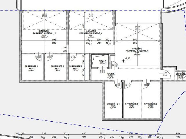 Půdorysy 2 – byt Byt v novostavbě Povljana (S5)
