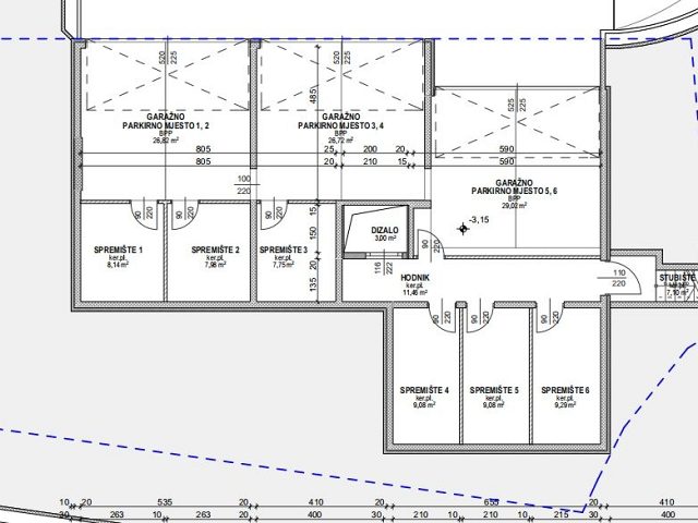 Půdorysy 3 – byt Byt v novostavbě Povljana (S6)