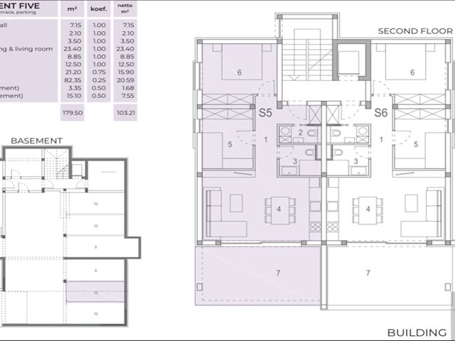 Půdorysy 1 – byt Luxusní novostavba Zadar - Diklo, jen 80 metrů od moře (S5)