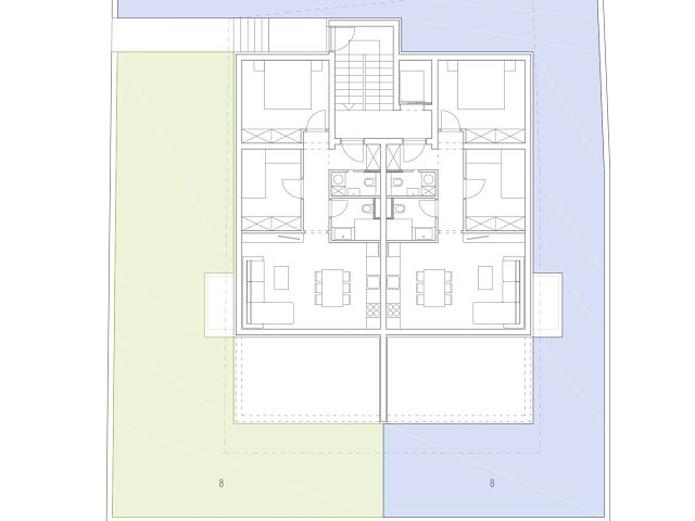 Půdorysy 1 – byt Luxusní novostavba Zadar - Diklo, jen 80 m od moře (S2)