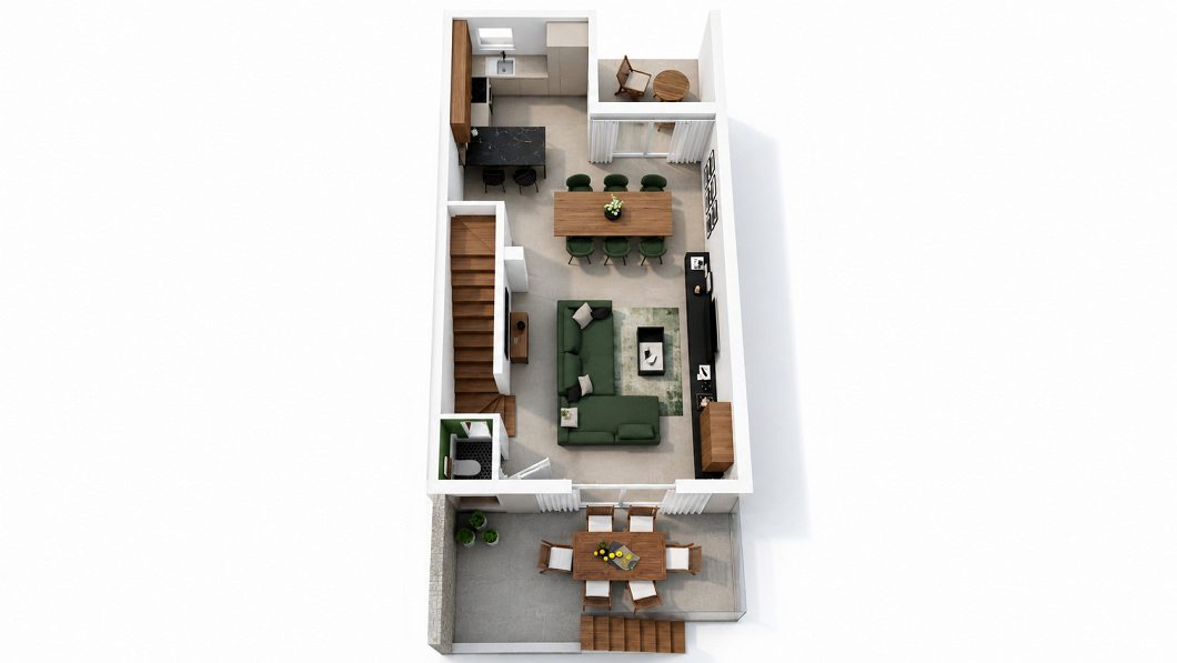 apartmán – Moderně zařízený dvoupatrový apartmán v první řadě u moře - Zaton , Zadarská župa , Chorvatsko – foto 12