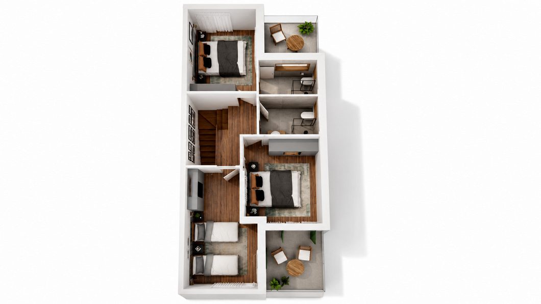 apartmán – Moderně zařízený dvoupatrový apartmán v první řadě u moře - Zaton , Zadarská župa , Chorvatsko – foto 13